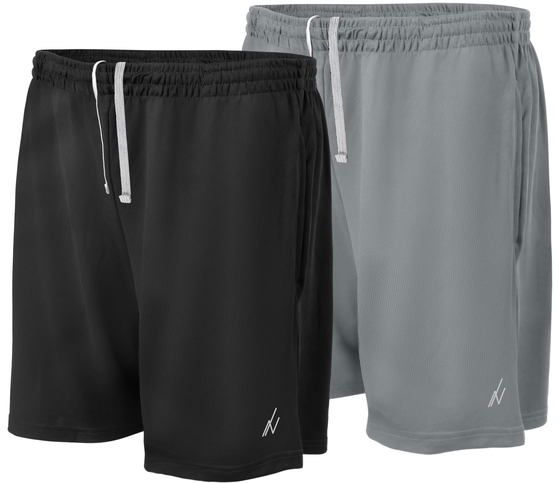 NY Threads Mens Athletic Shorts 2 Pack Quick Dry Lightweight Running Workout Gym Shorts with Pockets